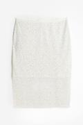H&M Rock mit Perlenverzierung Weiß, Röcke in Größe M. Farbe: White