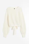 H&M Rückenfreier Pullover Cremefarben in Größe XL. Farbe: Cream