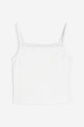 H&M Trägertop mit Spitze Weiß, T-Shirts & Tops in Größe 134/140. Farbe...