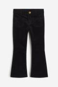 H&M Ausgestellte Samthose Schwarz, Hosen in Größe 104. Farbe: Black