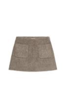 Arket Minirock aus Wolle Taupe, Röcke in Größe 36. Farbe: Mole
