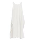 Arket Jerseykleid mit Popeline-Details Weiß, Alltagskleider in Größe L...