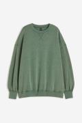 H&M Oversized Sweatshirt Grünmeliert, Sweatshirts in Größe XXS. Farbe:...