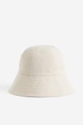 H&M Bucket Hat Hellbeige, Hut in Größe S/54. Farbe: Light beige