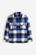 H&M Twill-Overshirt in Loose Fit Blau/Kariert, Jacken Größe XL. Farbe:...