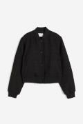 H&M Pilotenjacke aus Bouclé Schwarz, Jacken in Größe XS. Farbe: Black