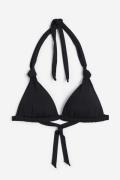 H&M Push-up Triangel-Bikinitop Schwarz, Bikini-Oberteil in Größe 38. F...