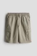 H&M Cargoshorts aus Twill Khakigrün in Größe 152. Farbe: Khaki green 0...