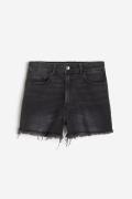 H&M Jeansshorts High Waist Schwarz in Größe 36. Farbe: Black