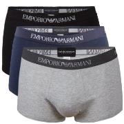 Armani Pure Cotton Trunks 3P Grau/Blau Baumwolle Small Herren