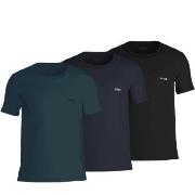 BOSS 3P Classic Cotton Solid T-Shirt Schwarz/Grün Baumwolle Small Herr...