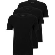 BOSS 3P Classic Crew Neck T-shirt Schwarz Baumwolle Small Herren