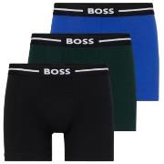 BOSS 3P Solid Cotton Bold Boxer Schwarz/Blau Baumwolle Small Herren