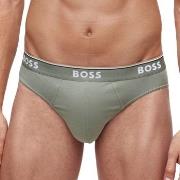 BOSS 3P Solid Cotton Power Brief Blau/Grün Baumwolle Small Herren