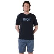 BOSS Urban Short Pyjama Dunkelblau Baumwolle Large Herren