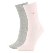 Calvin Klein 2P Annika Flat Knit Sock Rosa/Grau Strl 37/41 Damen
