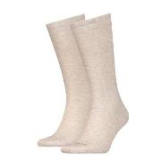 Calvin Klein 2P Mirrored Logo Socks Beige One Size Herren