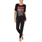 DKNY Only In DKNY T-shirt And Jogger Set Schwarz Viskose Small Damen