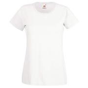 Fruit of the Loom Lady-Fit Valueweight T Weiß Baumwolle Small Damen