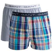 Gant 2P Cotton With Fly Boxer Shorts Hellblau kariert Baumwolle Medium...