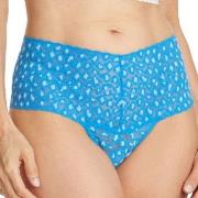 Hanky Panky 3P Cross Dyed Leopard Retro Thong Blau Muster One Size Dam...