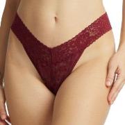 Hanky Panky Daily Lace Original Rise Thong Weinrot Nylon One Size Dame...