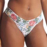 Hanky Panky Printed Low Rise Thong Weiß m Blumen Nylon One Size Damen