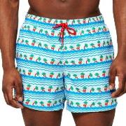 Happy socks Badehosen Palm Beach Swim Shorts Blau Muster Polyester Sma...