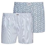 Jockey 2P Woven Boxer Shorts Blau/Weiß Baumwolle Small Herren