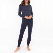 Lady Avenue Bamboo Long Sleeve Pyjamas Marine gemustert Bambus Small D...