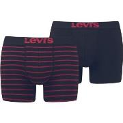 Levis 2P Base Stripe Boxer Marine/Rot Baumwolle Small Herren