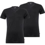 Levis 2P Base V-Neck T-shirt Schwarz Baumwolle Small Herren