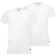 Levis 2P Base V-Neck T-shirt Weiß Baumwolle Small Herren