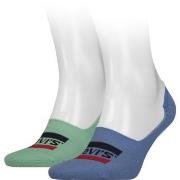 Levis 2P Sportswear Logo Seasonal Low Rise Sock Blau/Grün Gr 39/42