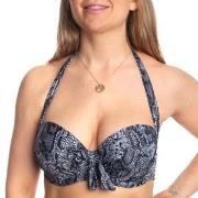 Missya Rose Bikini Strapless Halterneck Print Schwarz gemustert C 75 D...