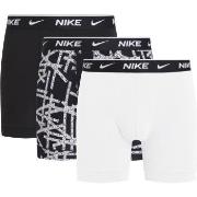 Nike 6P Everyday Cotton Stretch Boxer Brief Schwarz/Weiß Baumwolle Med...