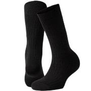 Panos Emporio 2P Premium Mercerized Wool Rib Socks Schwarz One Size He...