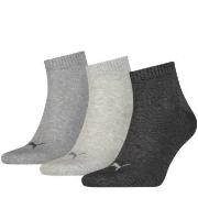 Puma 3P Quarter Socks Grau Gr 39/42