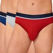 Schiesser 3P 95-5 Organic Cotton Rio Brief Rot/Grau Baumwolle Small He...