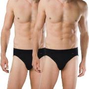 Schiesser 2P Authentic Rio Briefs Schwarz Baumwolle Small Herren