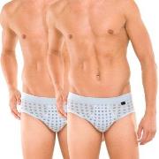 Schiesser 2P Essentials Sport Briefs With Fly Hellblau Baumwolle Mediu...