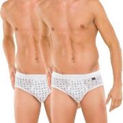 Schiesser 2P Essentials Sport Briefs With Fly Weiß Baumwolle Medium He...