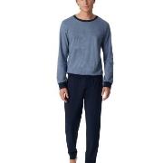 Schiesser Fine Interlock Pyjamas With Cuff Marine/Blau Baumwolle 50 He...