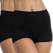 Sloggi 2P Double Comfort Shorts Schwarz Baumwolle 38 Damen