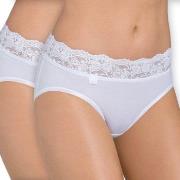 Sloggi 2P Romance Midi Weiß 38 Damen