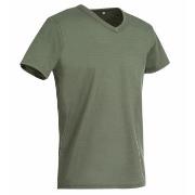 Stedman Ben V-neck For Men Armeegrün ringgesponnene Baumwolle Small He...