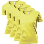 Stedman 4P Classic Women T-shirt Gelb Baumwolle Small Damen