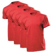 Stedman 4P Comfort Men T-shirt Rot Baumwolle Small Herren