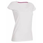 Stedman Megan Crew Neck Weiß ringgesponnene Baumwolle Small Damen