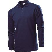 Stedman Polo Long Sleeve Men Marine Baumwolle Small Herren